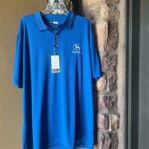 NWT Callaway Blue Polo Shirt Performance Fabric 2XL